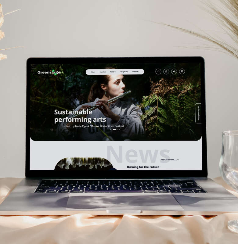 Greenstage mājaslapas ekrānšāviņš